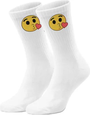 Produktbild von epicsocks EmotiFeet Kuss Emoticon Socken in 42-46 im Paar