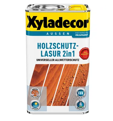 Produktbild von Xyladecor Holzschutz-Lasur 2 in 1, Fertig gemischt, 12 m²/L, 2,5 l