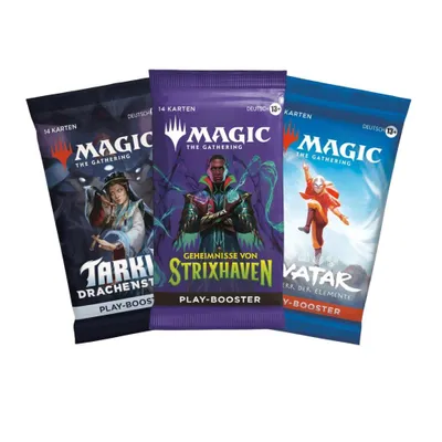 Produktbild von Magic: The Gathering Play Booster Set Deutsch – 3 verschiedene zufällige MTG Boosterpacks