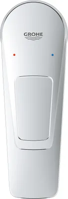 Obrázok produktu pre VBChome Kúpeľňový nábytok 60 cm biely s batériou GROHE chróm a vyskakovacím ventilom Umývadlo s podstavcom 2-zásuvková nástenná skrinka Batéria GROHE 23337001