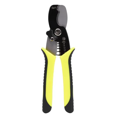 Produktbild von 8 -Zoll -Drahtstripper Gelb CR V Chrom Vanadium Stahl Multifunktionales Kunststoffgriff Elektrikerzange