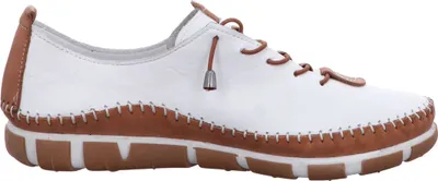 Produktbild von Gemini Damen Sneaker Leder Schlupfschuh herausnehmbare Decksohle 395470-01, Größe:40 EU, Farbe:Weiß