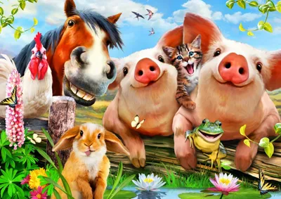 Immagine prodotto di Puzzle Bluebird Petting Farm - Giocattolo colorato da 500 pezzi