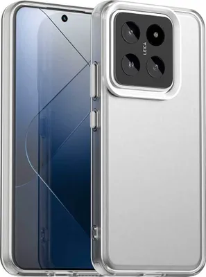 Obrázek produktu pro Pouzdro pro Xiaomi 14 Pro, tenké poloprůhledné matné nárazuvzdorné pouzdro na telefon Bílý