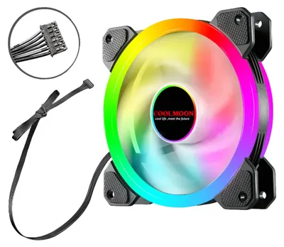 Productafbeelding van Koelventilatoren, 120 mm groot, met RGB-verlichting, zoals afgebeeld. RGB