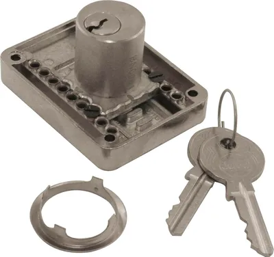 Produktbild von JuNie 2828 Zylinder-Kastenschloss Sperre BN 0104, Zylinder Messing vern. matt