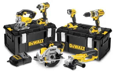 Image de Pack 6 outils 18V XR (3x5,0 Ah) avec 2 coffrets TSTAK - DEWALT DCK694P3