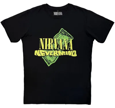 Image de Nirvana - T-shirt « Nevermind Dollar » pour homme/femme, unie RO15718 (S) (noir)