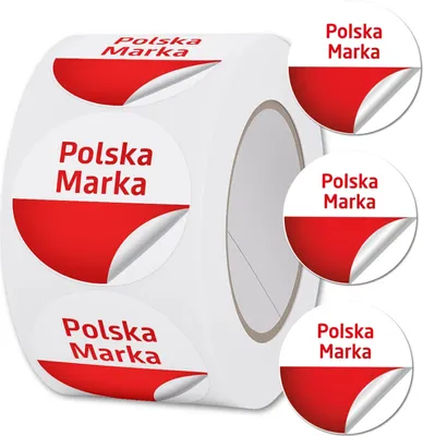 Obrázek produktu pro EDIBAZZAR | Samolepky v roli s 500 kusy. Polská značka pro balení výrobků