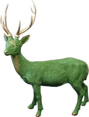 Produktbild von Figur Hirsch Polyresin 98 x 40 x 78 cm grün