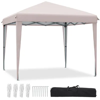 Produktbild von Balconera 3x3m Pop Up Pavillion, UV-Schutz 50+ Wasserdicht Gartenzelt Gartenpavillon mit Aufbewahrungstasche für Hochzeiten, Campin, Khaki