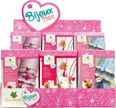 Produktbild von Sycomore Schmuck Bastelset - Kreative Box für Kinder - 18 Stück