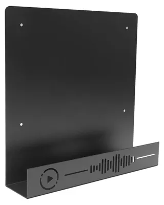 Plattenhalter Wandmontage für 10 LPs, Stahl, schwarz
