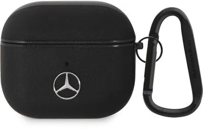 Immagine prodotto di Custodia per AirPods 3 Mercedes-Benz in vera pelle nera