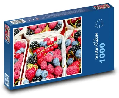 Zdjęcie produktu dla Puzzle 1000 Świeże owoce leśne - martinpuzzle
