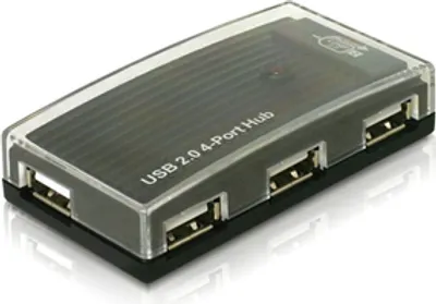 Produktbild von DeLOCK HUB USB 2.0 external 4 port, 480 Mbit/s, Windows 98SE/2000/XP/XP-64/Server 2003, Linux Kernel 2.6 +