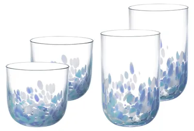 Produktbild von like. by Villeroy & Boch Like Confetti Aqua Wasser- und Longdrinkglas-Set 4er Set