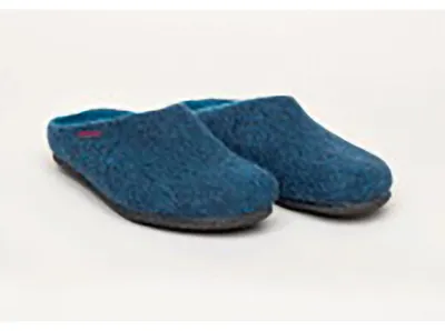 Produktbild von Gottstein Magicfelt 709 Uni Wollfilz-Pantoffel Petrolblau (Dark Petrol), 17-709-4827 - Gr. 46
