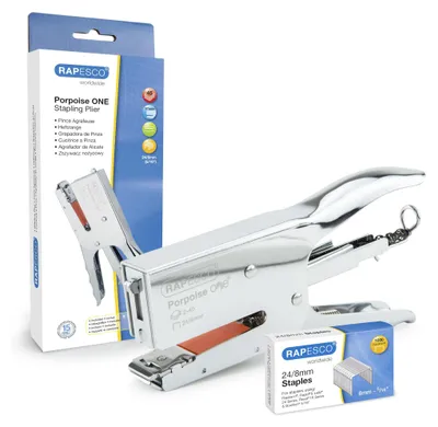 Zdjęcie produktu dla RAPESCO 1794 RAPESCO Zszywacz Porpoise ONE, chromowany