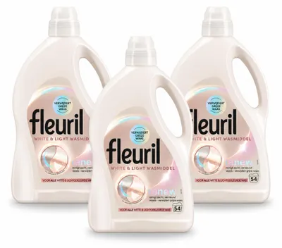 Produktbild von 3 x Fleuril White & Light Flüssigwaschmittel für weiße und helle Wäsche 2,55 l - Vorteilspackung - 3 Stücke