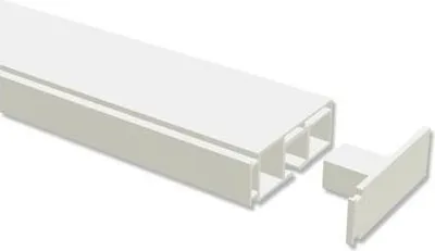 Produktbild von Interdeco Gardinenschiene / Vorhangschiene Kunststoff Weiß, Typ Concept, 1-läufig, 210 cm