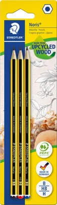 Produktbild von Staedtler Noris Club Bleistift sechskant B,HB,H 2mm 3ST