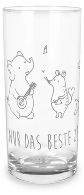 Produktbild von Mr. & Mrs. Panda Glas Big Band 400 ml - Transparent - Geschenk, Gitarre, Lustige Sprüche, Longdrinkglas, Musik, Tumbler, Maus, Trinkglas, Pinguin, Cocktailglas, Hund