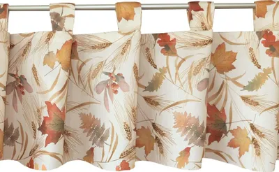 Produktbild von Scheiben-Gardine Blätter Herbst bunt mit Schlaufen 32 x 150 cm