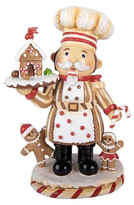 Obrázek produktu pro Dekorační vánoční figurka Clayre & Eef, rozměry 18x13x27 cm, hnědá, plast