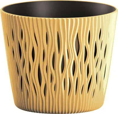Obrázok produktu pre Kvetináč s vkladom SANDY ROUND 26,2cm - horčica