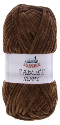 100g Strickgarn Samet Soft Chenille-Strickgarn Samtwolle Strickwolle rehbraun