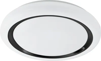 Produktbild von EGLO LED Deckenleuchte Capasso, Deckenlampe, runde Deckenbeleuchtung aus Metall und Kunststoff in Weiß und Schwarz, Lampe Decke warmweiß, Ø 48 cm