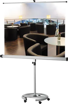 Produktbild von FRANKEN Franken Mobile Stativleinwand PRO 1:1 150 x 150 cm (B x H) 1,2 Gain höhenverstellbar