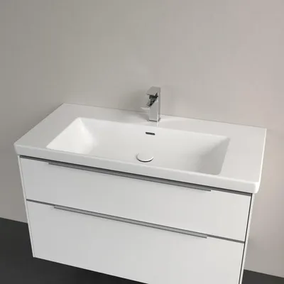 Produktbild von Villeroy & Boch Subway 3.0 Schrankwaschtisch 100 cm, mit 1 Hahnloch, mit Überlauf