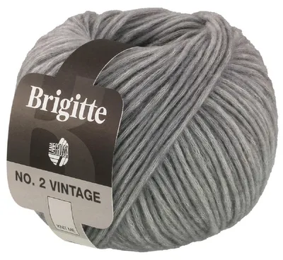 Produktbild von Lana Grossa BRIGITTE NO. 2 VINTAGE 50 g Soffilo mit Seide & Merinofasern 115 m Farbe 209 - Hellgrau meliert