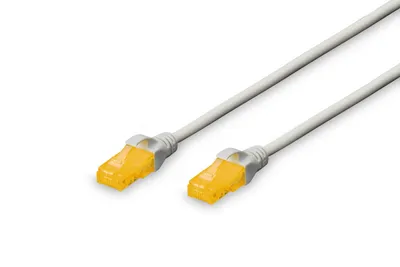 Produktbild von DIGITUS Patchkabel RJ45 U/UTP Cat6A  5.00m grau m. Hebelschu Polybeutel