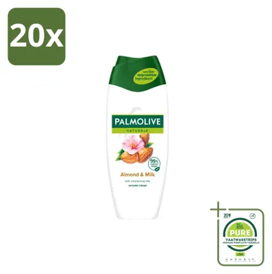 Produktbild von 20 x Palmolive Naturals Douchecreme Mandel & Milch - 500 ml - Großpackung - 20 Stücke