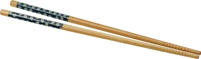 Immagine prodotto di Bacchette di bambù con manico blu e fiori bianchi (set di 8, 24 cm)
