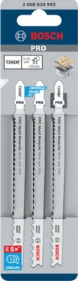 Immagine prodotto di Lama per seghetto alternativo PRO Multi Material spessa e sottile T345XF, 132 mm, 3 pz.