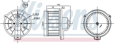 Produktbild von Innenraumgebläse NISSENS 87615