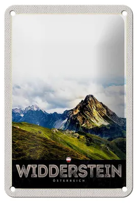 Produktbild von Blechschild Reise 12x18cm Widderstein Österreich Berge Natur Schild
