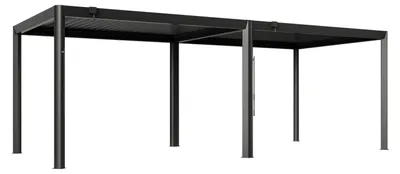 Produktbild von PRIMEYARD Pergola 3,5x6 m Aluminium Pfosten und Lamellendach aus Stahl - anthrazitfarbene Terrassenüberdachung
