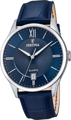 Produktbild von Festina Leder Herren Uhr F20426/2 Armbanduhr dunkelblau Klassik D2UF20426/2