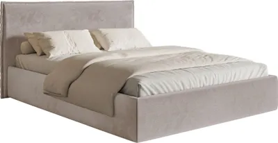 Produktbild von Selsey Softie Slim – Polsterbett 160×200 mit Lattenrost, Velours, graubraun