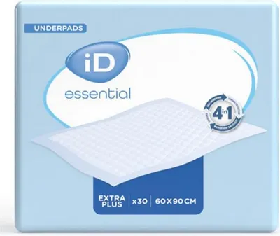 Image de ID Essential Underpads Extra Plus 60 x 90 cm - 4 paquets de 30 protections