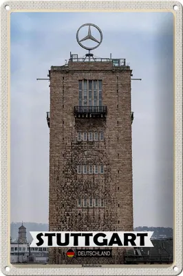 Produktbild von Blechschild Städte Stuttgart Bahnhofsturm Architektur 20x30cm