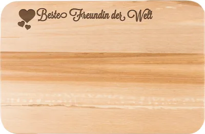 Produktbild von Mr. & Mrs. Panda Holzbrett Freundin - Transparent - Geschenk, Holzbrettchen, Freundschaft. Liebste, Schneidebrett, jausenbrett, Frau, schneidbrett, Spruch, vesperbrett