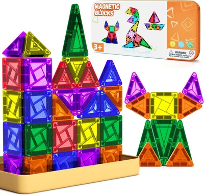 Produktbild von Magnetische Bausteine 26 PCS, Mini-Magnetbausteine, Kreatives Spielen, Reise- und Bauset, für Zuhause und