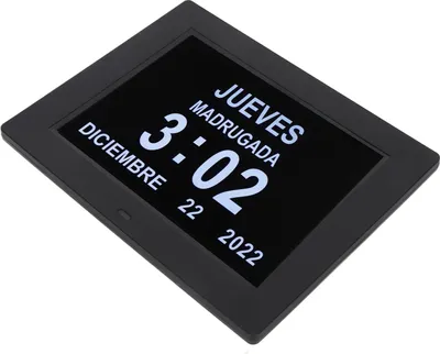 Zdjęcie produktu dla Zegar elektroniczny, ochrona oczu, 8-calowy cyfrowy zegar z kalendarzem dziennym na duży zegar (wtyczka UE)