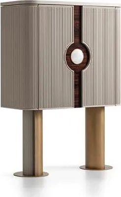 Obrázek produktu pro Barová skříňka na nápoje dřevo béžová dřevěná skříňka design lahve bar